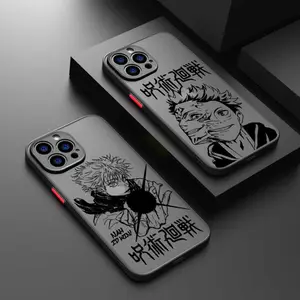 Jujutsu Kaisen Anime Itadori Yuji Gojo Satoru Phone Cases For iPhone 17 16 15 14 13 12 Promax Pro Air Plus Frosted Translucent Soft Shockproof Cover