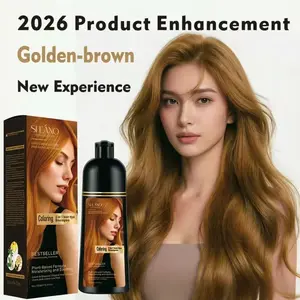 3-in-1 Hair Color Shampoo, 300 ml - Covers gray hair, contains herbal ingredients and ginseng extract, natural hair dye, black hair dye, conditioner, a 2-in-1 hair care and coloring product
