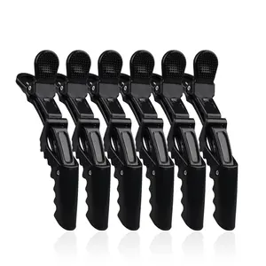 6-Piece Crocodile Hair Clips Set, Hair Claws, Anti-Slip Design for Styling & Cutting, Durable Women's Professional Plastic Salon Hair Accessories