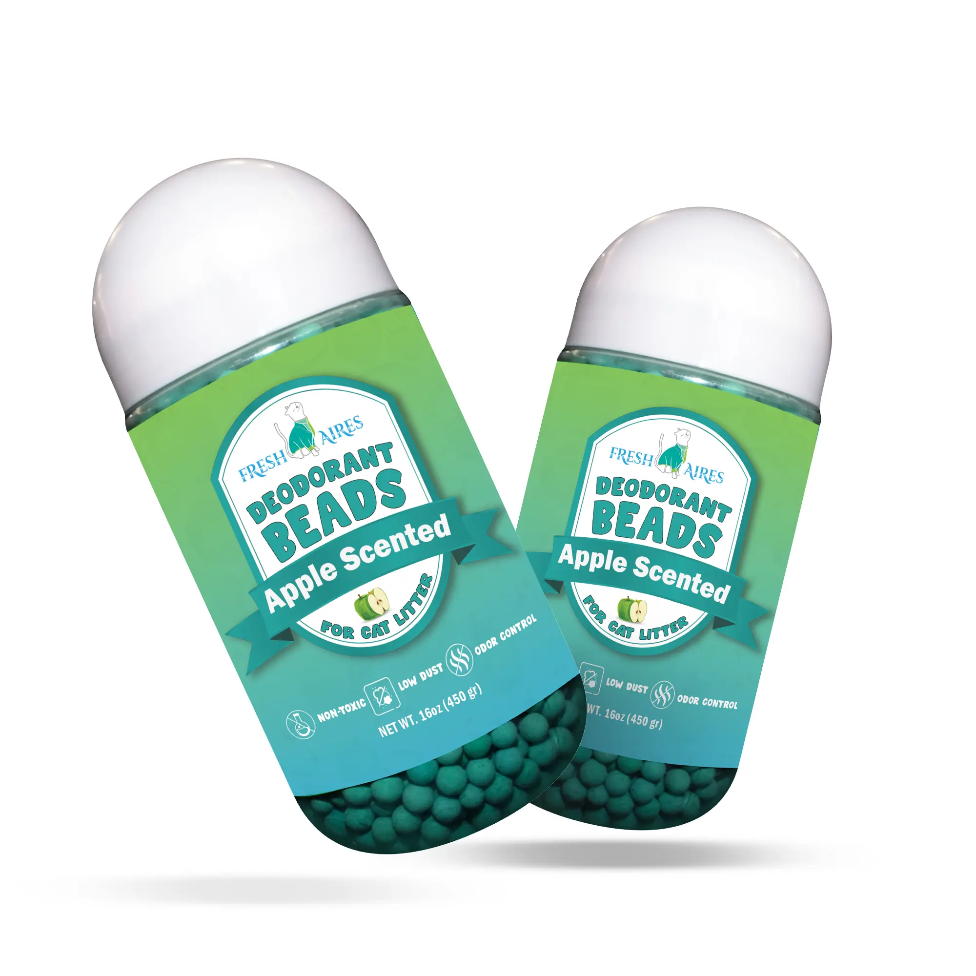 Fresh Aires Deodorant Beads Cat Litter Odor Remover - Natural Fragrance Ingredients Deodorizer, Instant & Long-Lasting Control, Safe for All Litters, Helps Stay Fresher Longer
