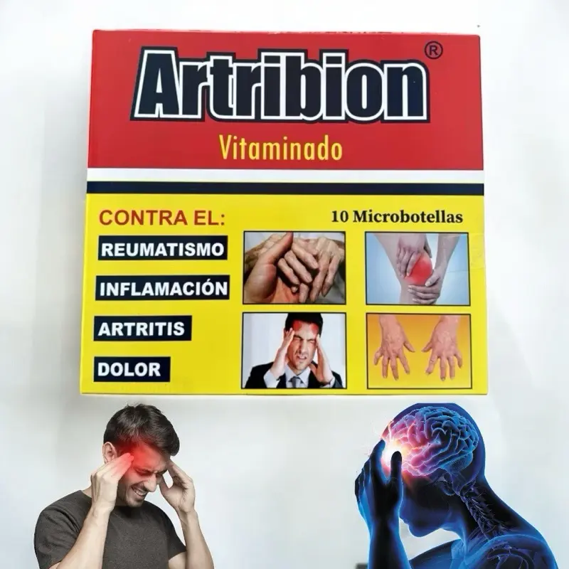 Artribion Atri Bion Rojo Antioxidant Dietary Supplement - 10 Microdoses of Vitamin B1 B2 B3 MSM Glucosamine & Omega for Healthcare and Edible Fitness