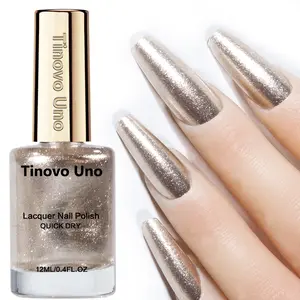 Tinovo Uno Nail Polish, Liquid polish, 12 ml, long-lasting, quick-drying formula, no UV lamp required, alcohol and formaldehyde free, for summer manicure and pedicure art
