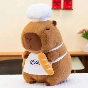 30cm Chef Bread Capybara Plush Simulation Kawaii Capibara Anime Fluffty Toy Cute Doll Stuffed Animals Soft Doll Plush Xmas Gift