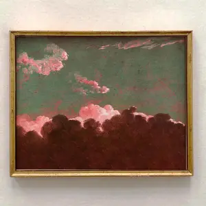 Vintage Surreal Landscape Print, Moody Academia Décor