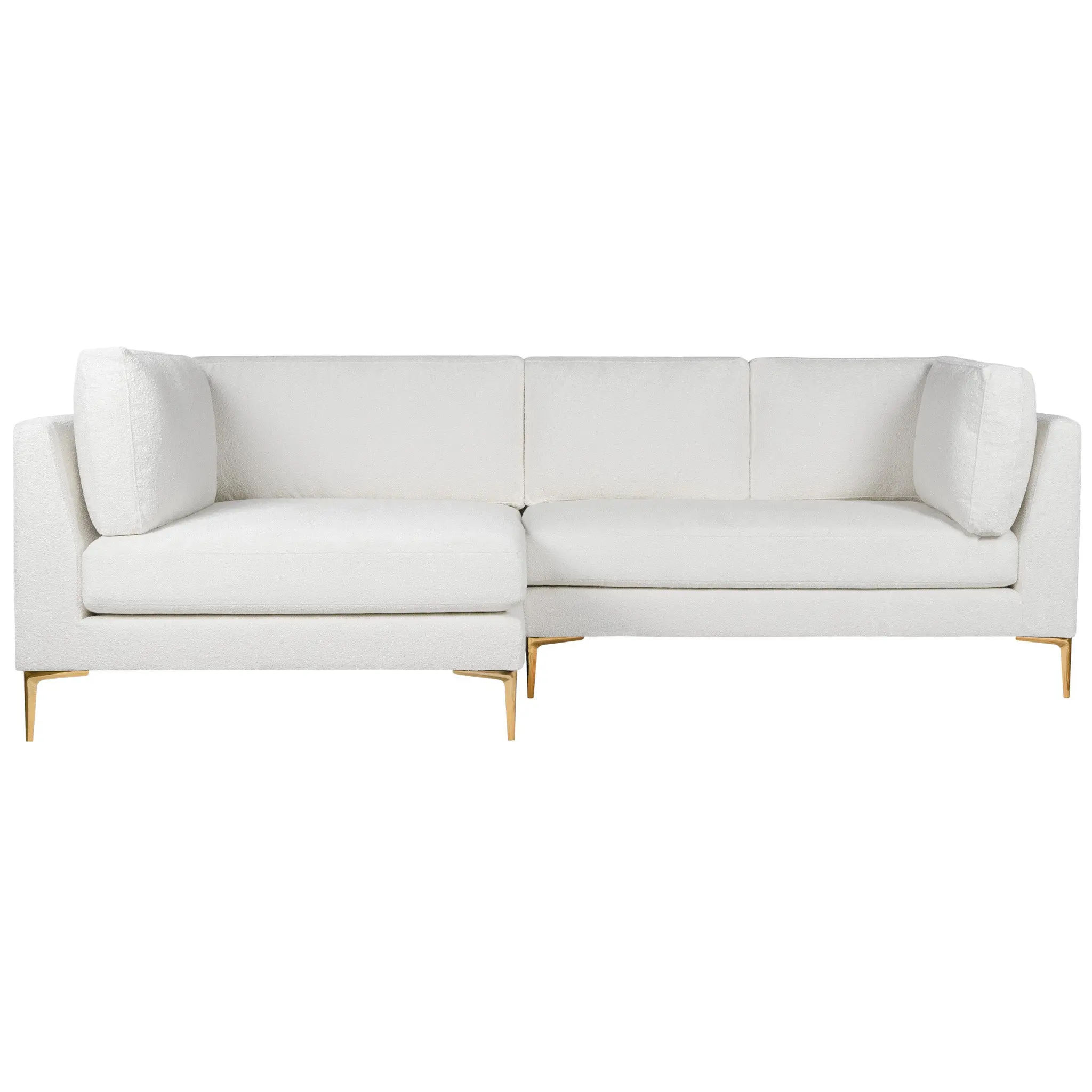 Chamberlain Beige Boucle Sectional Sofa Left Facing Chaise