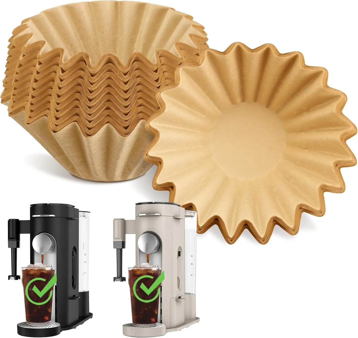 Disposable Coffee Paper Filters for  Pod & Grounds Specialty Single-Serve Coffee Maker, 150 count Coffee Filter Compatible with  PB051 PB041 Coffee Maker