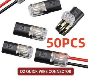 50-Pack Quick Clip Fixings Universal Snap-On Modules for DIY Crafting Low-Voltage Decorative Installations Model Kit Assembly Tool-Free Plastic Connecting Accessories