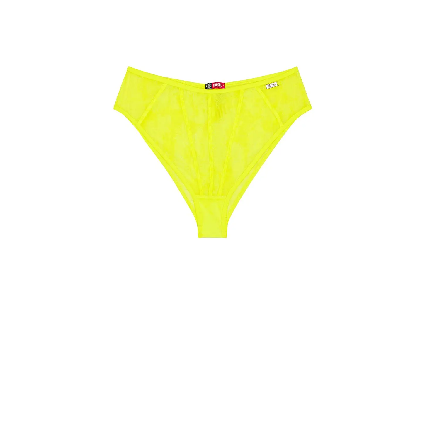 Diesel X Savage C Mesh High Waist Brief in Lime Green
