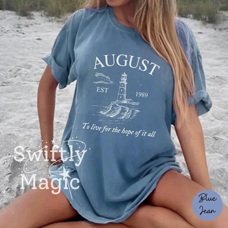 August Shirt | To Live For The Hope Of It All Comfort Colors T-Shirt | Subtle Fan Lyrics | Friend Gift | Lighthouse Beach | Valentine’s Gift