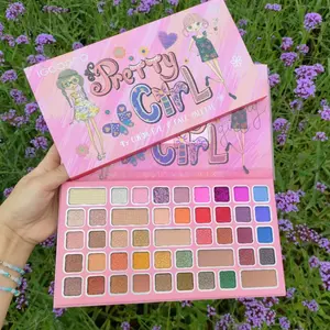 45-color cartoon girl pattern eyeshadow palette, matte and shimmer makeup palette, new multi-color hot-selling women's makeup eyeshadow foundation, makeup palette