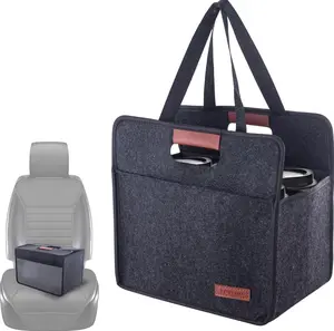 6 Cup Drink Carrier with Handle, Reusable Insulated Drink Holder, Folding Portable Cup Caddy for Car, Coffee Carrier Bag for Travel, Takeout & Delivery