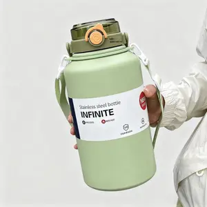 (Green) 2000ml water bottle stainlees steel