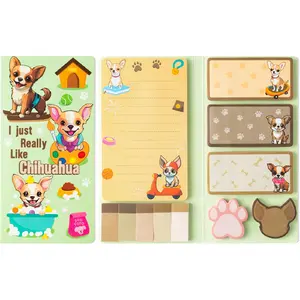 Cute Sticky Note Set - I Just Love Chihuahuas Self-Adhesive Sticky Notes, 550 Writing Memo Pages, Suitable as a Teacher Appreciation Gift, School Party Supplies (Chihuahua)