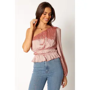 Aria One Sleeve Top - Pink