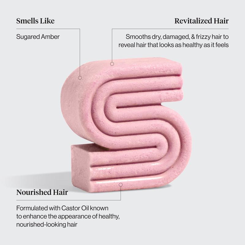 Kitsch Castor Oil Shampoo Bar for Hydration and Moisture, Vegan, Natural Solid Shampoo, Made in USA, Strengthens and Nourishes, Paraben-Free, 3.2oz