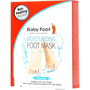 Baby Foot Unscented Non-Peel Moisturing Mask – Hydrate and Refesh Feet in 15-Minute - No Pain Feet Treatment - For Men and Women - Smooth and rich moisturizer for Baby Soft Feet