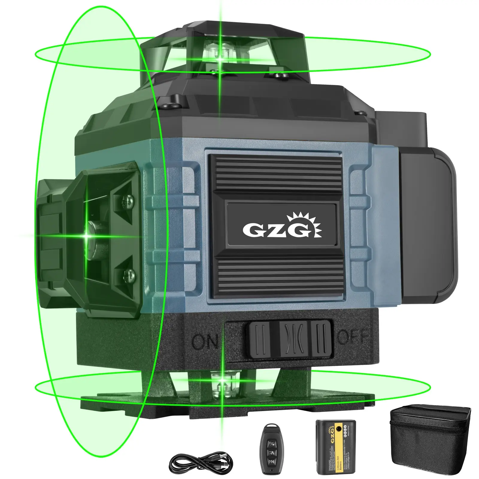 GZG 4D Laser Level Tool for Accurate Measurements, High Precision Laser Leveling Instrument for Construction & DIY Projects, Laser Leveler Tool, Laser Measuring Tool