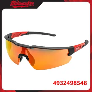 Milwaukee Industrial Mirror Safety Glasses, Anti-Fog UV Protection, Outdoor Work Use, Durable Protective Eyewear, Safety Goggles