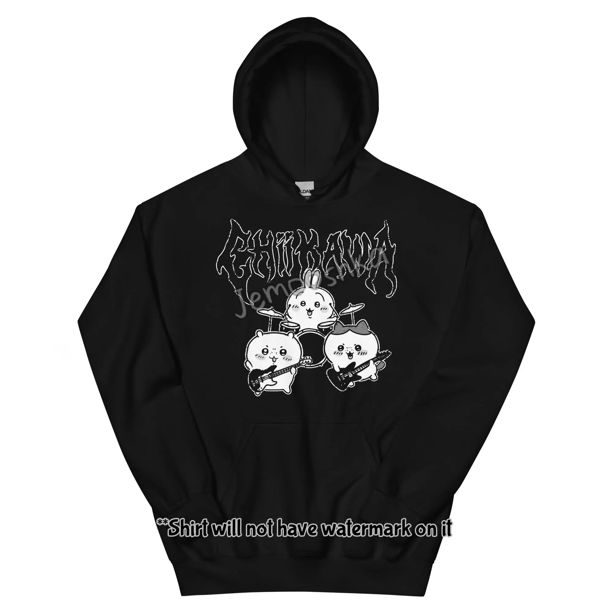 The Original Metal Chiikawa Fanmade Hoodie  50% Cotton