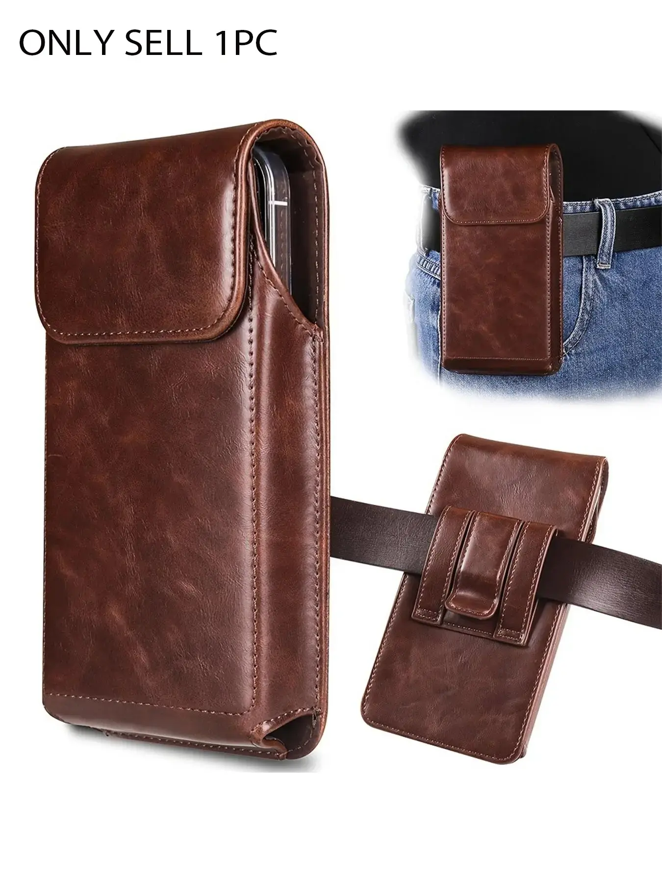 Men's Premium Phone Case with Belt Clip - Durable, lightweight, versatile wallet bag that stores your phone, adjustable shoulder strap, perfect for everyday use, Casual Waist Bag, Lightweight Waist Bags, Bum Bag, Waist Packs