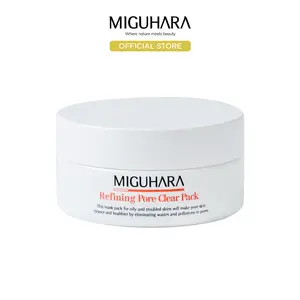 MIGUHARA Refining Pore Clear Pack | Clay Face Mask | Pore Cleanser | Wash Off Mask Type | Hydrating Facial Mask for All Skin Types | Korean Beauty Skincare Product (150g/5.29 Oz.)