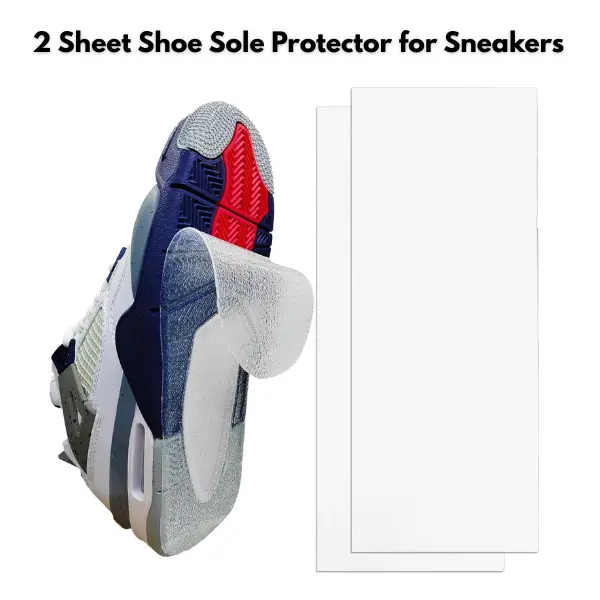 2 Pack Sole Protector for Sneakers | Transparent Anti-Slip Shoe Sole Guards | Durable Shoe Bottom Cover for Sneakers & Heels | Waterproof Shoe Saver