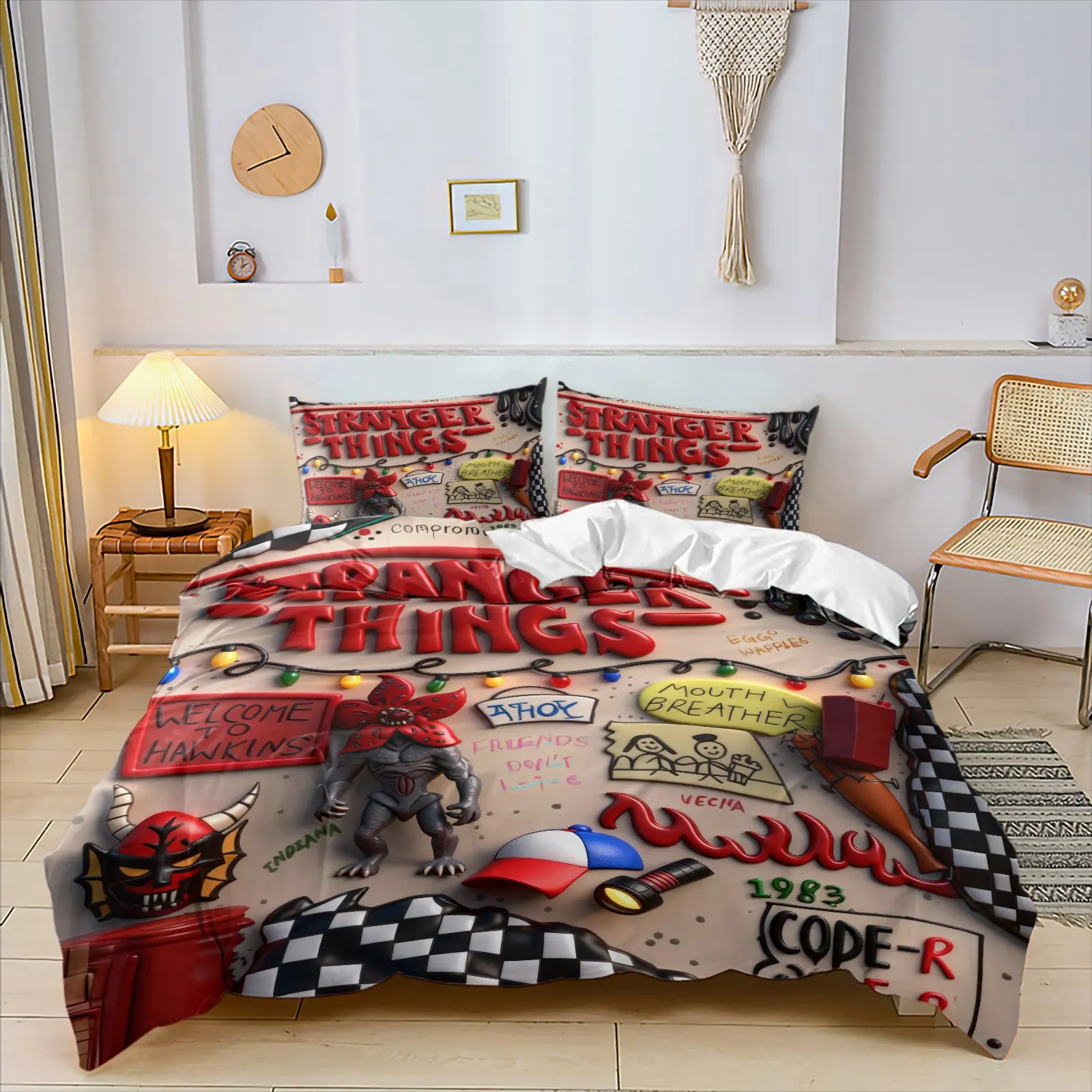 Kitsch x Stranger Things Pillowcase set NWT ✨ SURPRISE! The secret main image 2