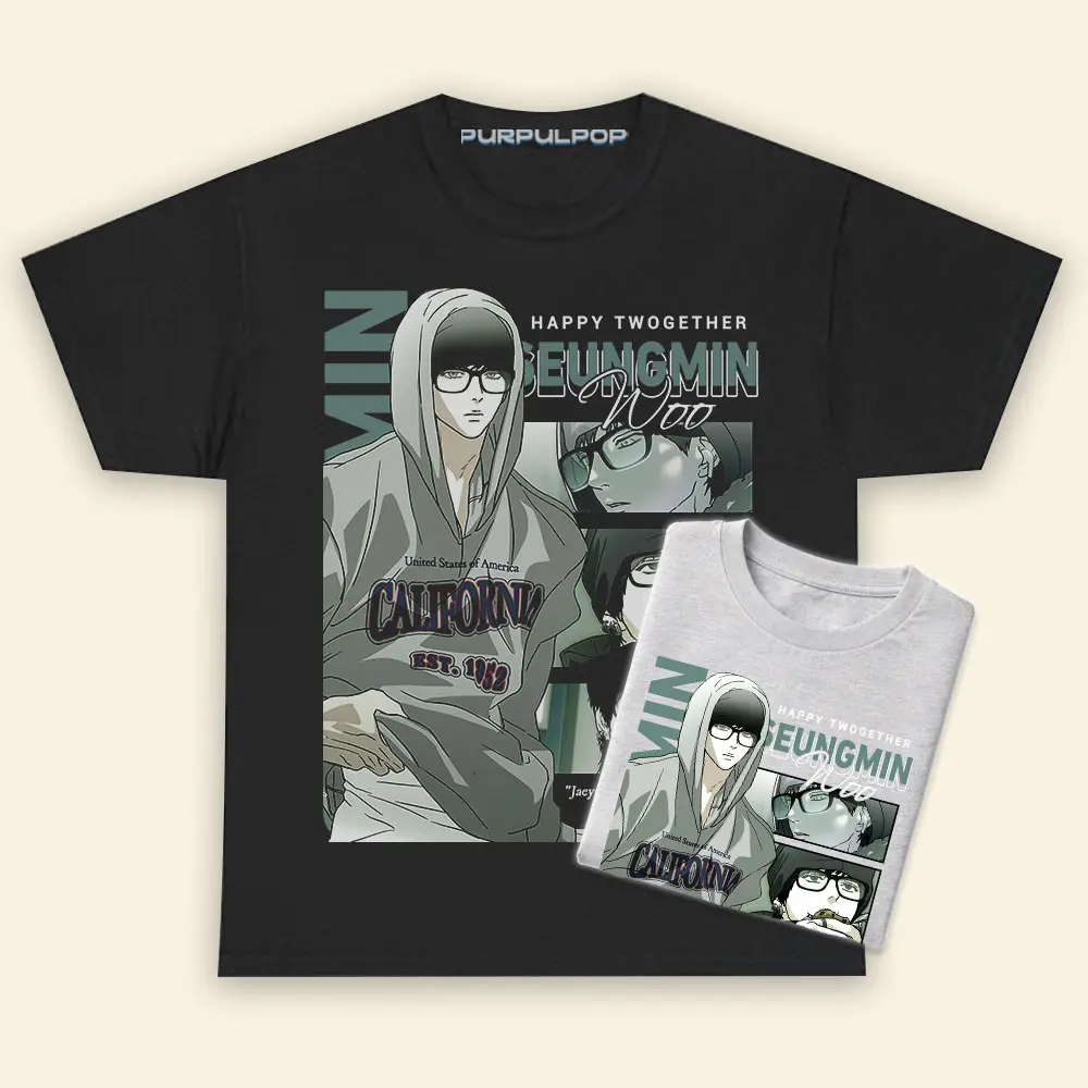 Happy Twogether Kim Jaeyoung Woo Seungmin Manhwa BL Shirt Vintage Unisex Graphic Tee For Women Men
