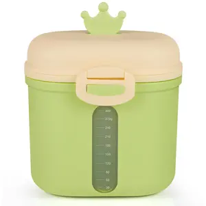 Baby Formula Dispense On The Go, Portable Milk Powder Formula Dispenser with Scoop,Formula Containers for Travel Hold 12.7oz/360g Formula, Green