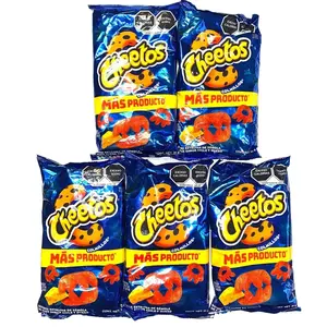 5 - PK Cheetos Colmillos - Crunchy & Crispy with Chile Cheese & Queso - 27 GRAMS PER BAG - MEXICAN CHIPS - SABRITAS MEXICANAS - PAPITAS MEXICANAS