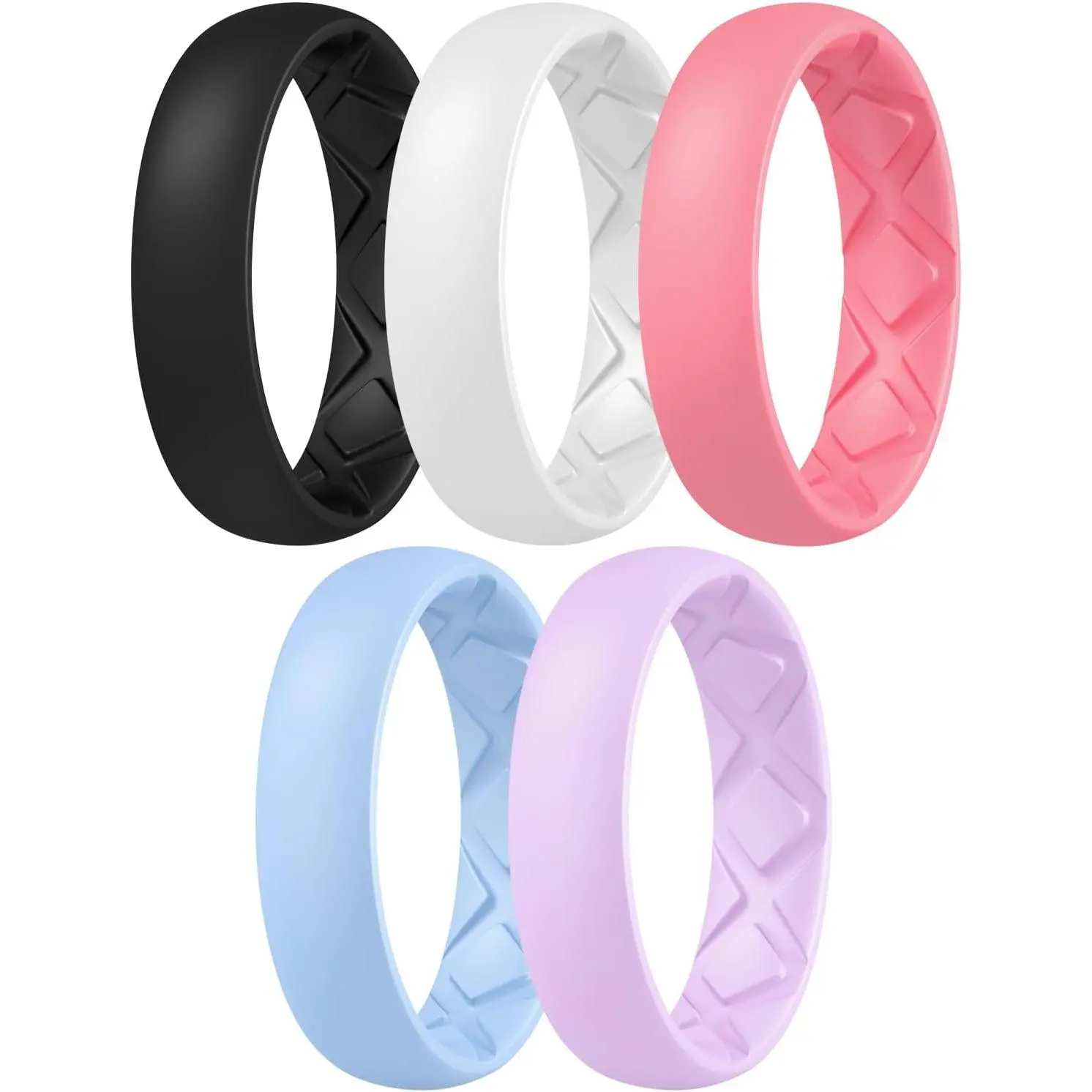 B33-Faint Red, Lilac Purple, Sky Blue, Black, Whit