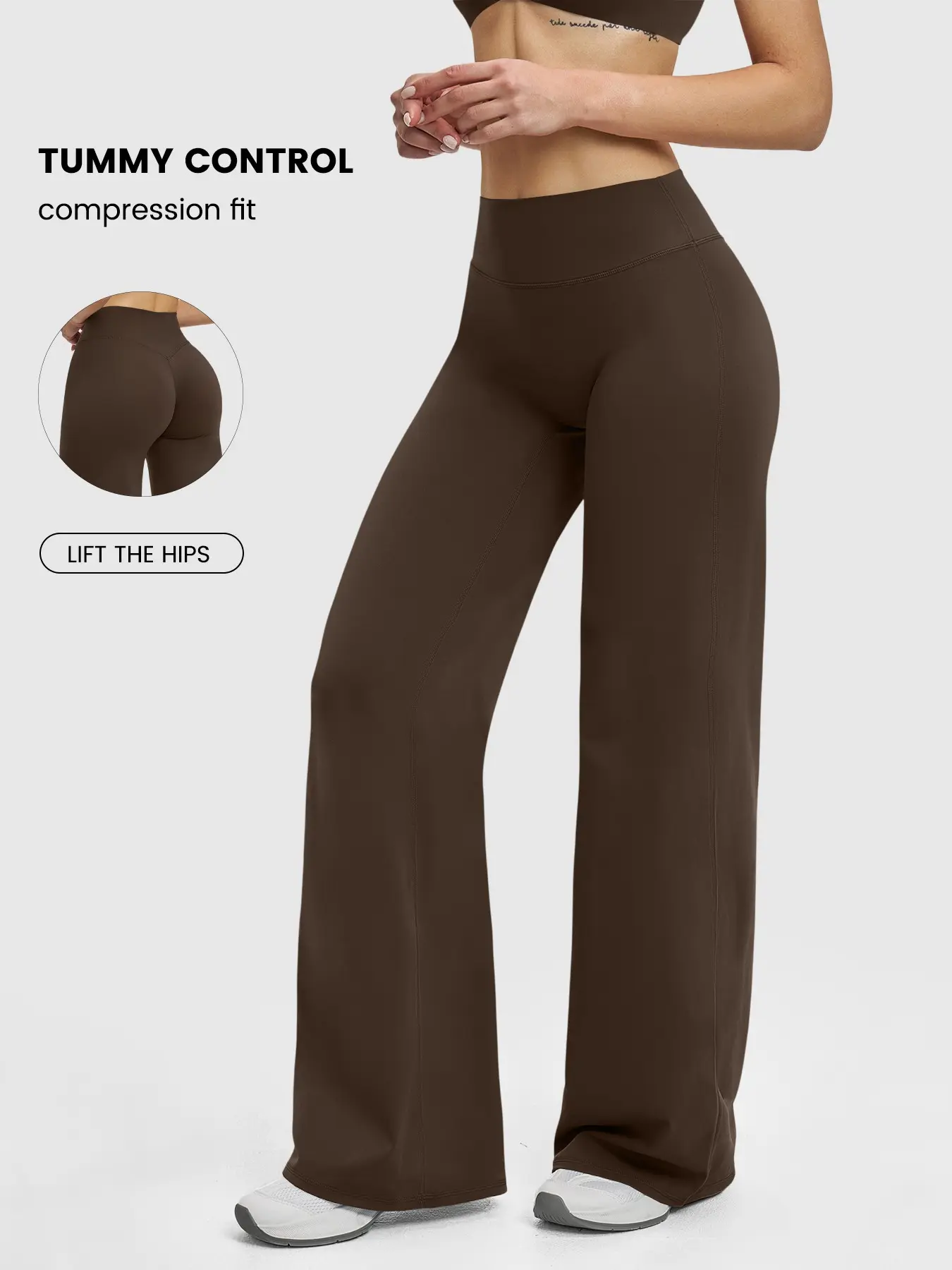 Women's High Waisted Athletic Yoga Pants, Sporty Plain Design, Athleisure Bottoms, Activewear For Fitness, Suitable for Yoga, Fitness, Running, Cycling, All Seasons Wear