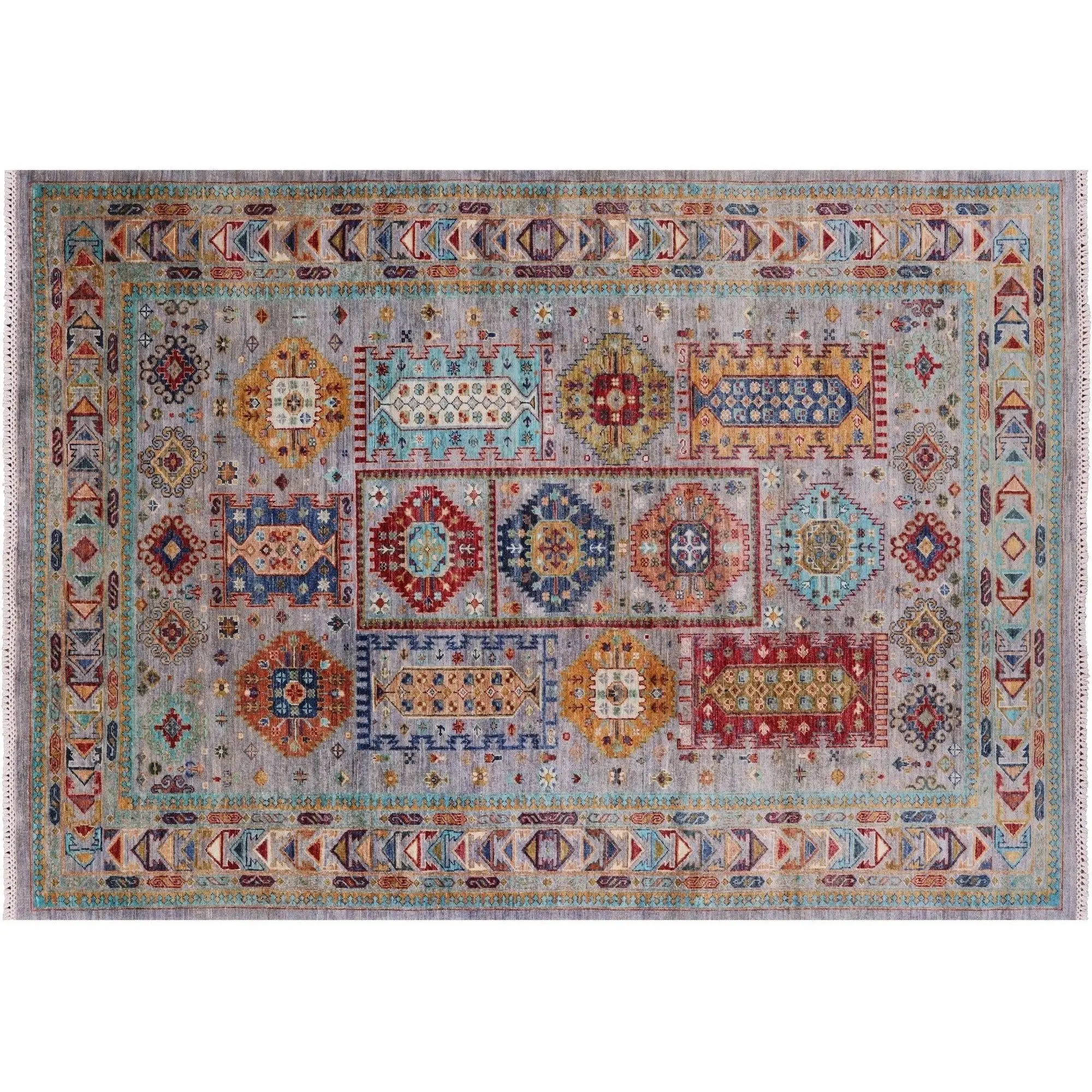 5' 9" X 7' 11" Fine Turkmen Ersari Hand-Knotted Wool Rug - Q18419