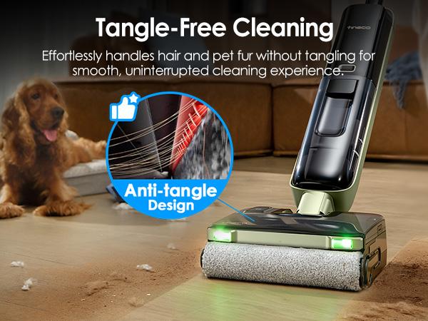 Tineco FLOOR ONE S7 Master Wet Dry Vacuum Cleaner, StreakFree Scraper, 3.9inch Ultra-Slim Body, 23kPa Suction, Flashdry Self-Cleaning System, 150° DustReveal Green Headlight