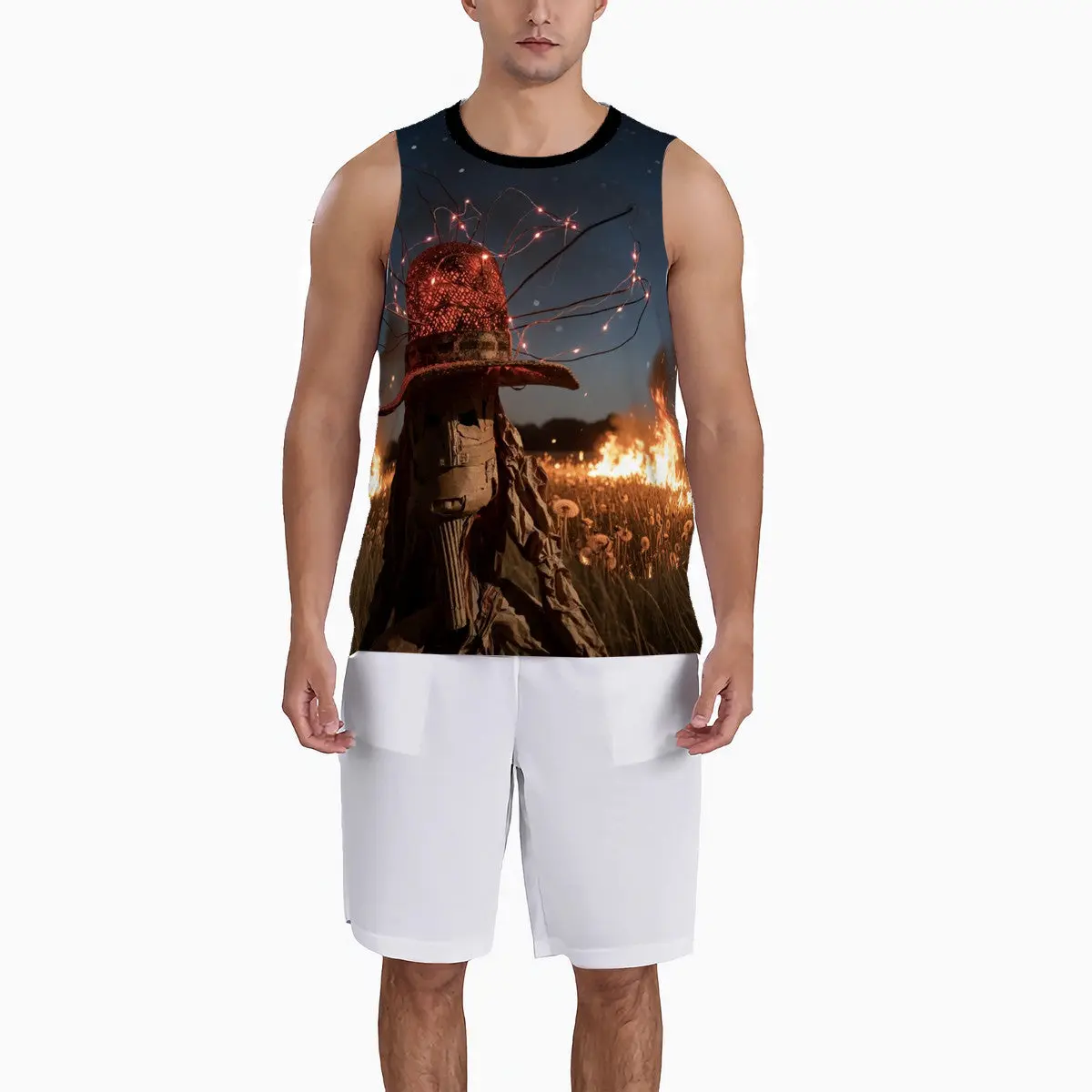 Dan D Lion - Fire - Original Art by Craig Davoll - Men’s Basketball Tops Jersey