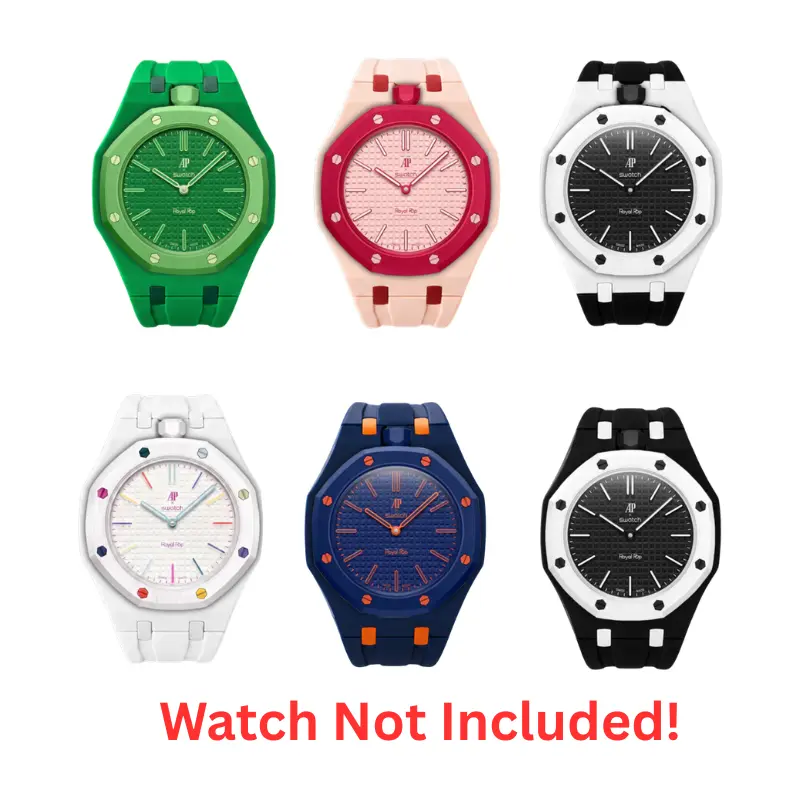 Base Collection Sport Strap Vertical Crown- For AP x Swatch Royal Pop Pocket Watch | Pocket Watch to Wristwatch Conversion | High Quality Silicone Strap