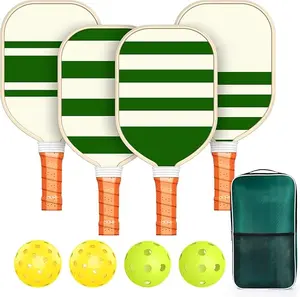 Pickleball Paddles Set of 4,USAPA Approved Pickleball Paddle Cute Pickleball Set with 4 Pickleball Paddles, 4 Indoor & Outdoor Balls and 1 Carry Bag, Pickle Ball Set for Men Women Beginners