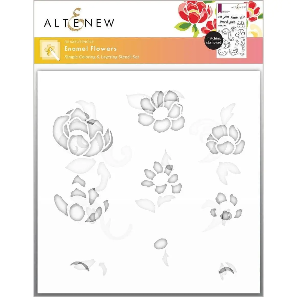 Enamel Flowers Layering Stencil Set (3 in 1)