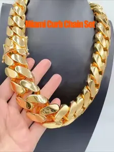 Hip Hop Jewelry Fashion Style Luxury Heavy Necklace Super 22mm Big Cuban Necklace Big Butt Cuban Chain Moissanite Cuban Chain Miami Cuban Chain High Sense Jewelry High Luxury Jewelry Wear