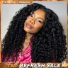 CurlyMe Natural Black 1/3/4Pcs Indian Curly & Burmese Curly Double Weft Virgin Human Hair Bundles Quick Weave For Beginners Soft And Healthy 100% Human Hair Extensions #SohoChic