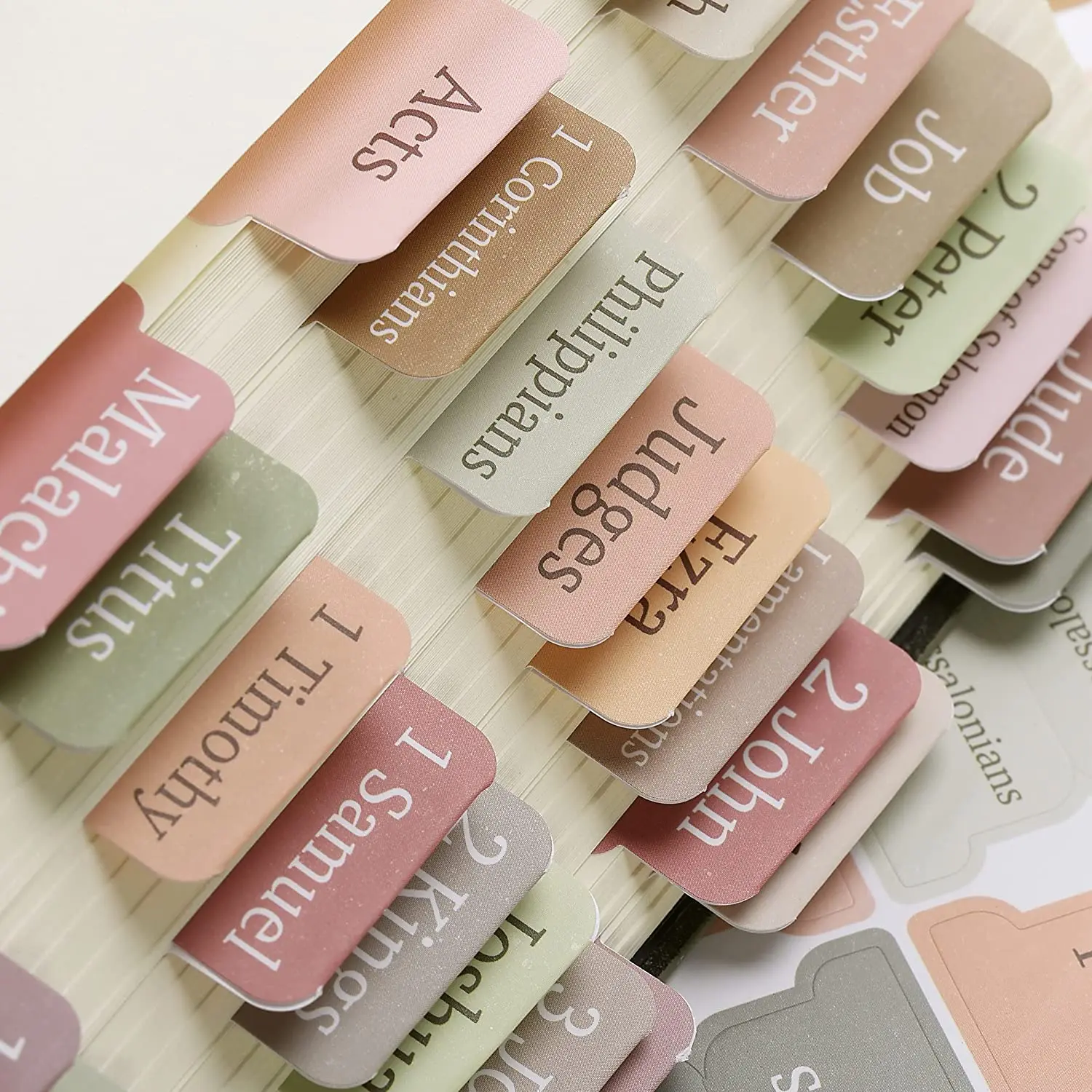 Mr. Pen 75 Unique Boho Index Tabs - Laminated Bible Tabs, Matte Print, Foldable, Elegant Design, Bright Printing, Alignment Guide, Easy Application, Ideal for Daily Readings, Gift for Women-Men Bible Study Enthusiasts, Bookmarks for Books