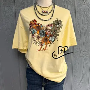 Springtime hen Comfort colors Top