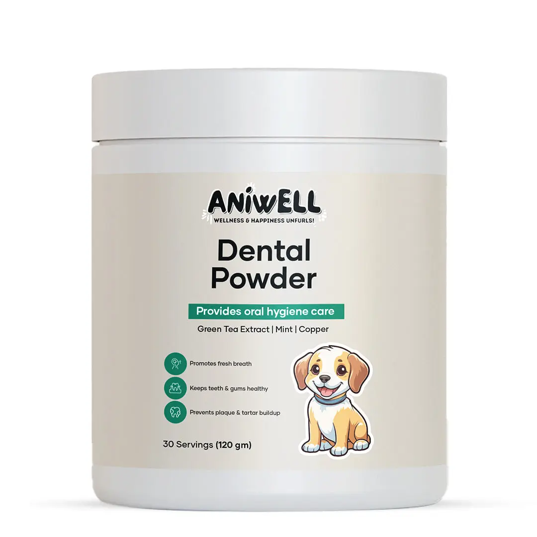 Aniwell Dental Formula Dog Treats - Powered by Brown Algae & Herbal Extracts, Green Tea Plaque Prevention, Oral Care for Healthy Teeth Feeding