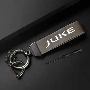 Car Keychain, PU Leather Car Keychain, Simple Design Car Interior Decoration Accessories for Nissan Juke, Stylish Keychain, Minimalist Design Keychain