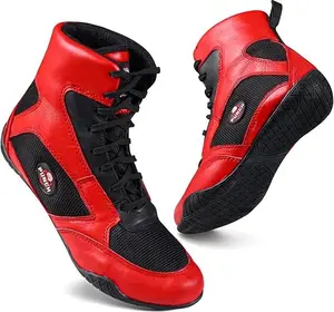RightPunch Professional Boxing Shoes Breathable Wrestling Shoes, Training Shoe for Adult & Youth Men Women Non Slip Rubber Sole Lightweight Boots