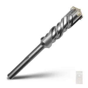 1-1/2 x 10 inch SDS Max Rotary Hammer Drill Bit, 38x260mm Carbide Tip Masonry Drill Bit,Concrete Drill Bit for Masonry, Brick, Stone, Concrete (Length :260mm / 10 inch, 38mm (1-1/2 in) Diameter)