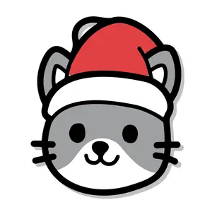 Christmas Cat Magnet