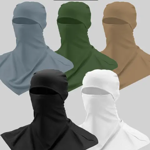 5Pcs Balaclava Face Cover Sun Protection Neck Cover Summer Balaclava Headwear Motorcycle Face Mask for Men Women Windproof Long-necked Hood fishing hat Sun Protective Hiking Fishing Hats