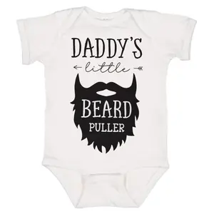 Daddy's Little Beard Puller Baby Onesies, Baby Announcement Bodysuit, Newborn Baby Clothes Girl