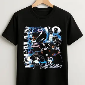 100% Cotton Adult ICEMAN Cal.eb Williams T-Shirt, Sports Lover T-Shirt, Cotton Sports Fan Gifts for Men and Women, ICEMAN Tee